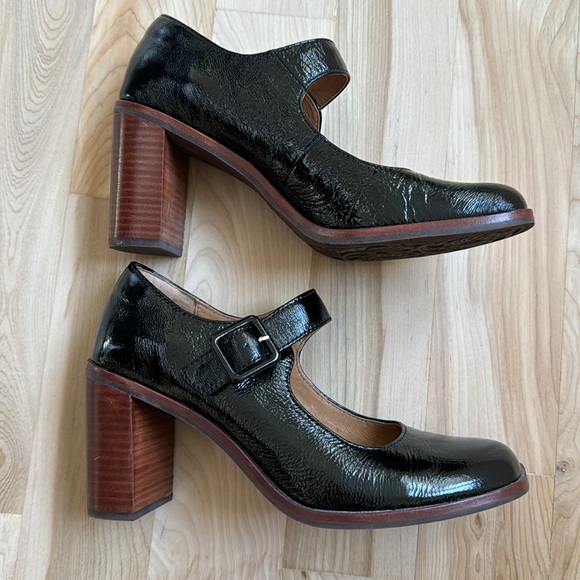Sofft Black Patent Leather MaryJane Heel 9M - Picture 4 of 6